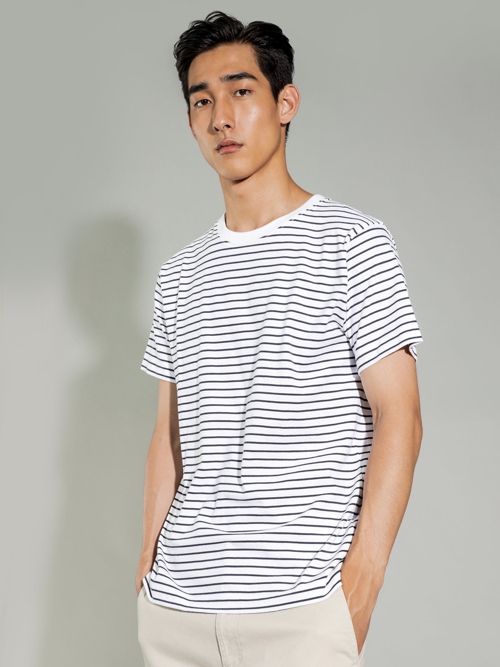 Avery Stripe T-Shirt in White