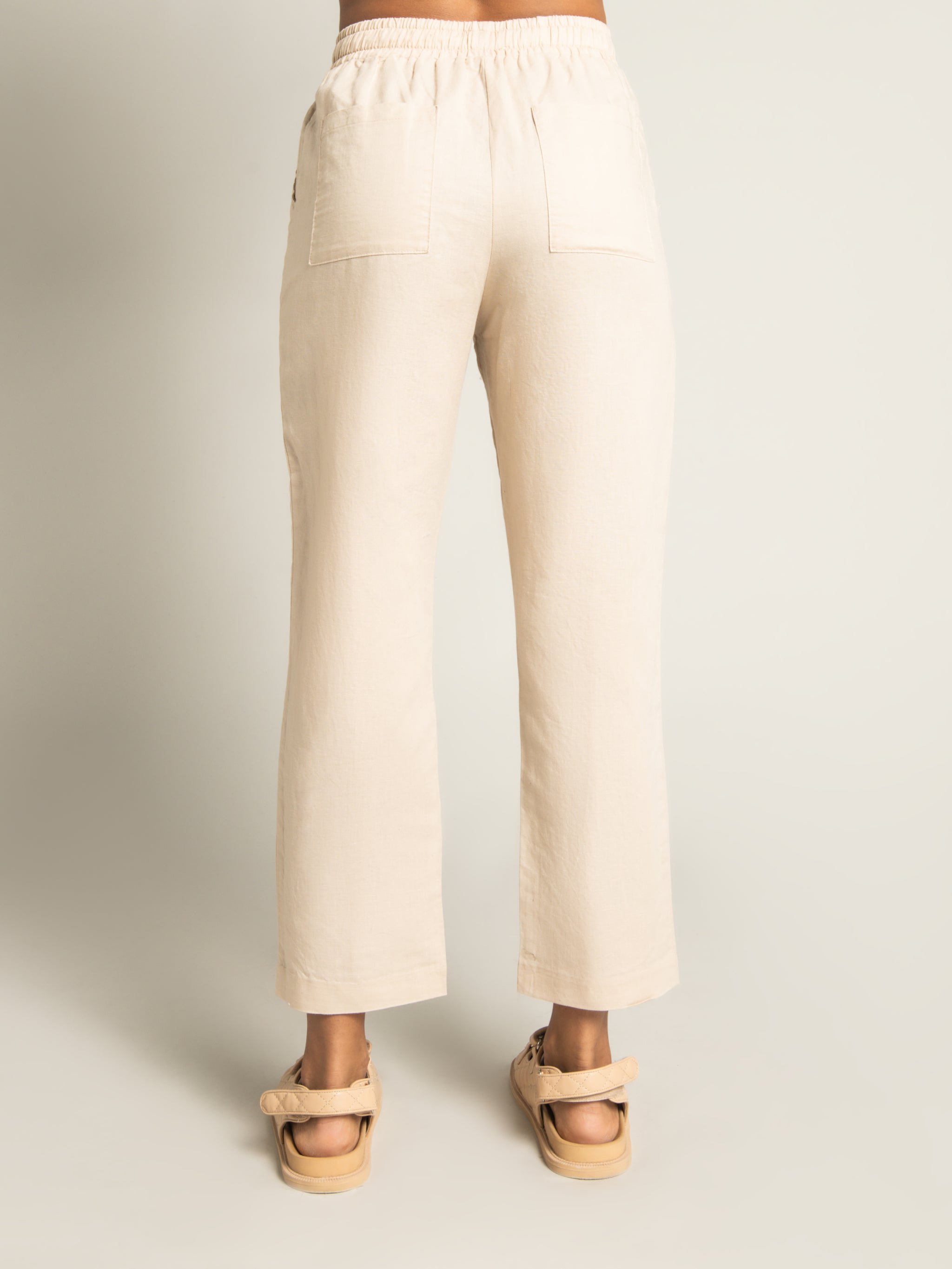 Classic Linen Pants in Sand - Glue Store