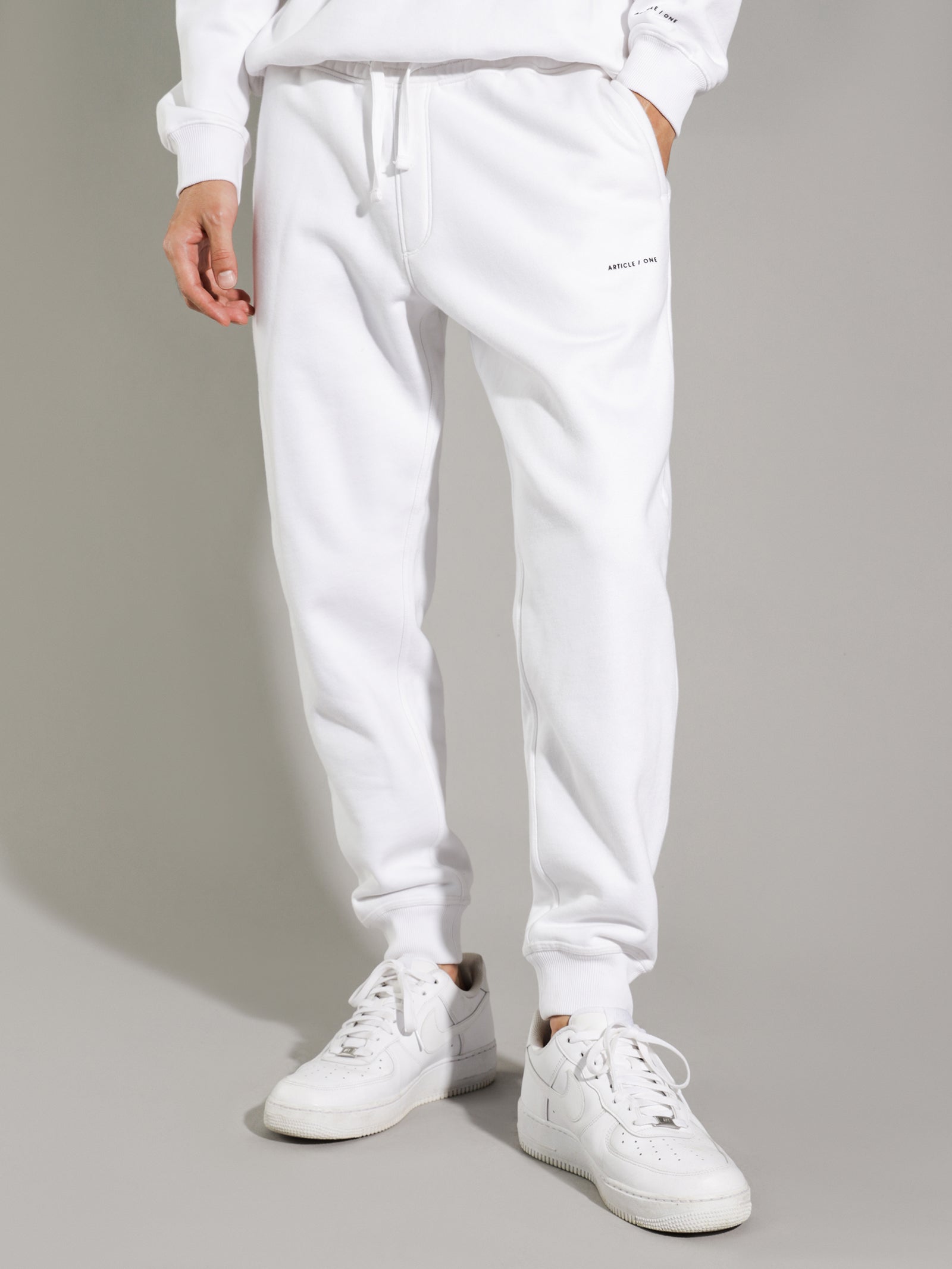 Classic Track Pants in White - Glue Store