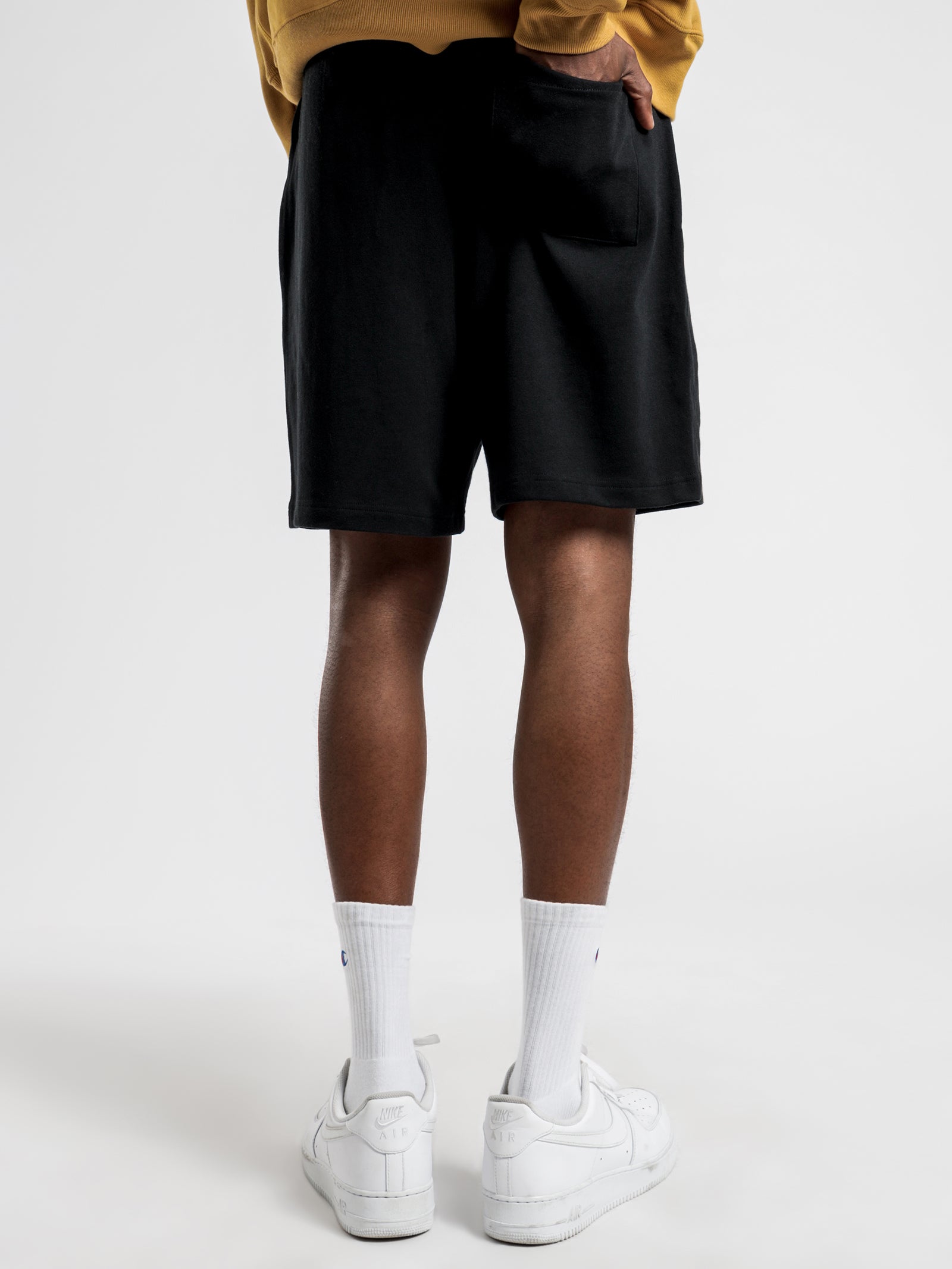 Heavyweight Jersey Shorts in Black - Glue Store