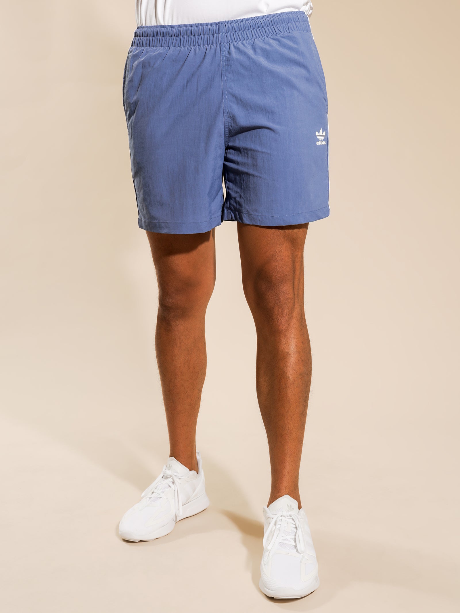 3 Stripe Swim Shorts in Blue