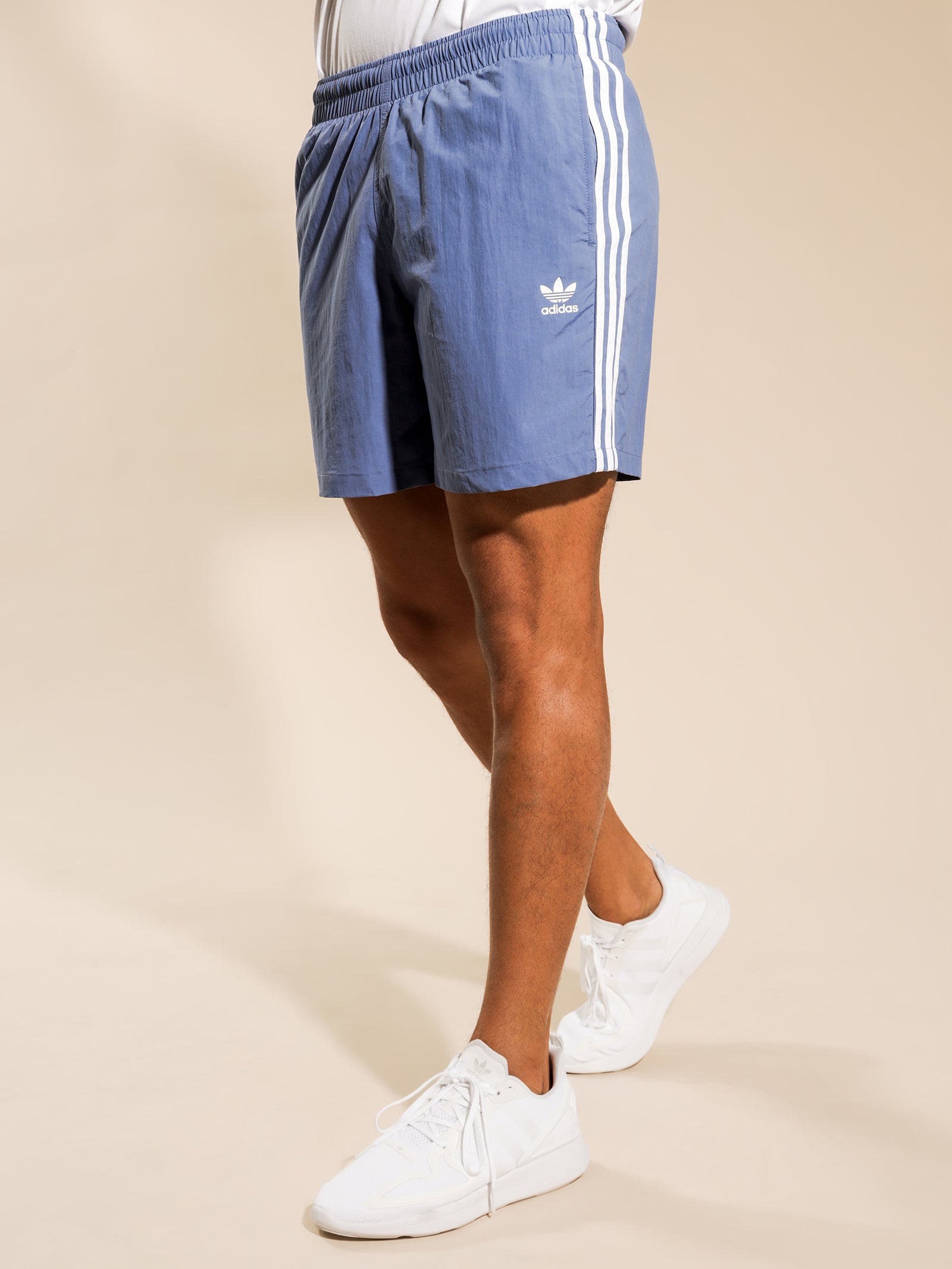 3 Stripe Swim Shorts in Blue