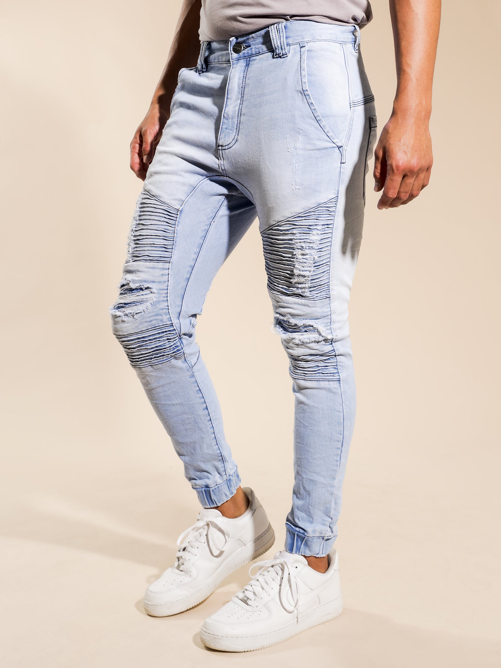 Hellcat Tight Tapered Jeans in Alaskan Blue Denim - Glue Store