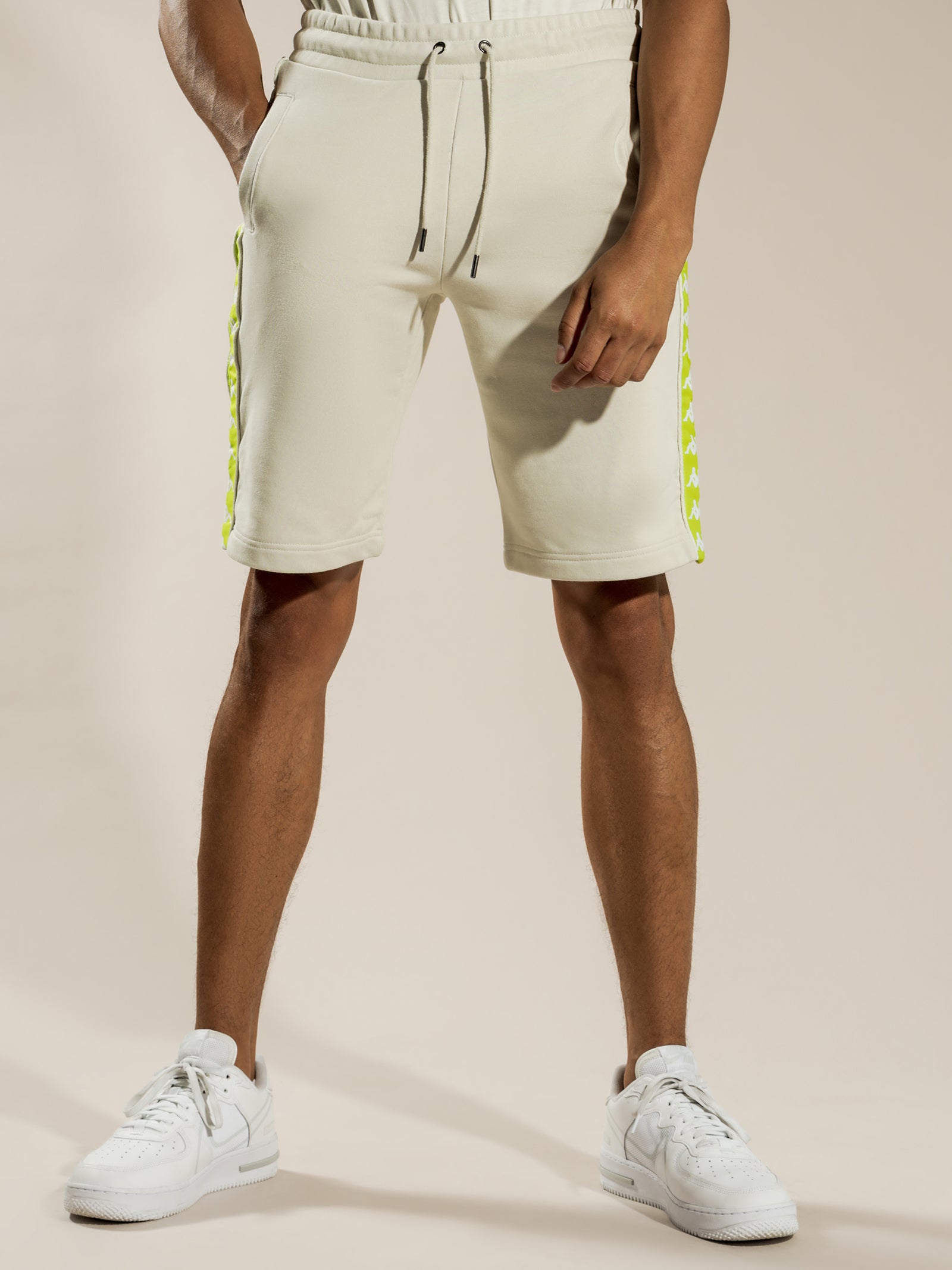 222 Banda Marvz 2 Shorts in Grey Vapor & Green Lime