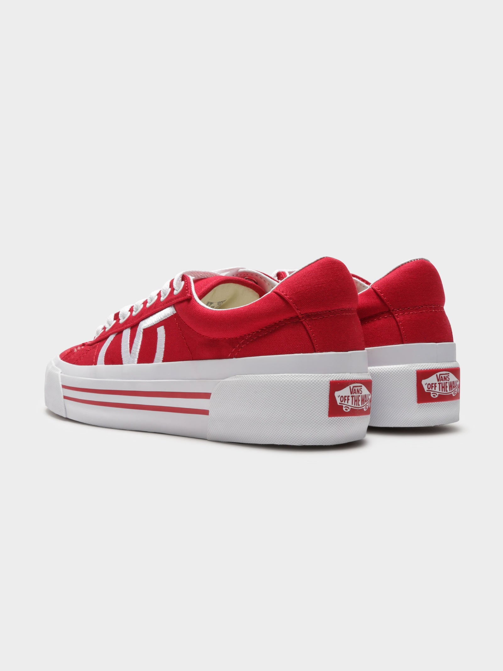 vans platform sneakers red