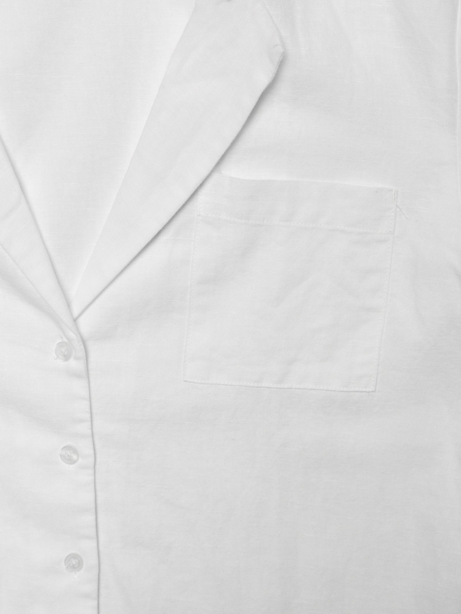 Ezra Linen Shirt Dress in White - Glue Store