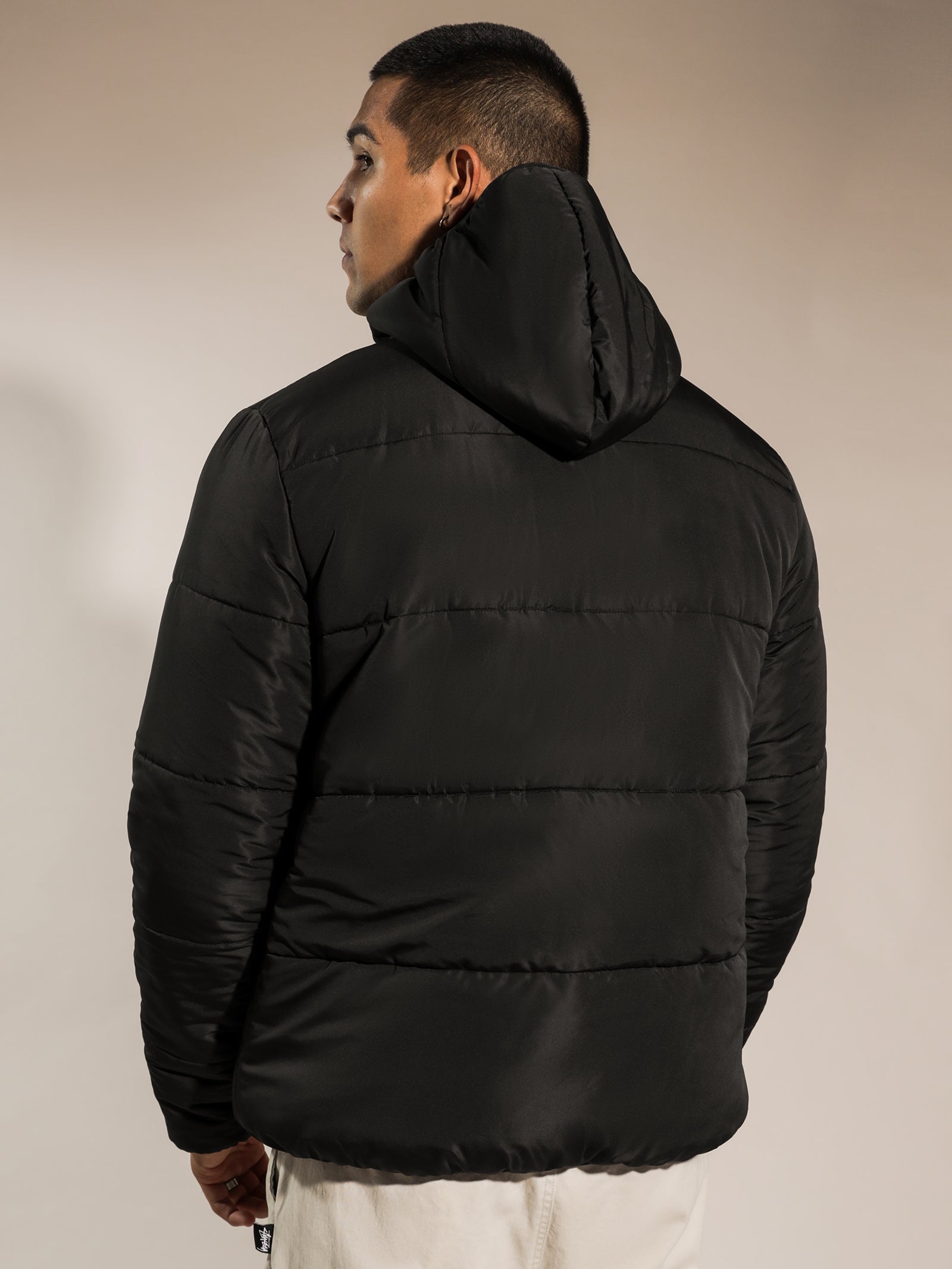 Worldwide Lightweight Puffer Jacket in Black - Glue Store