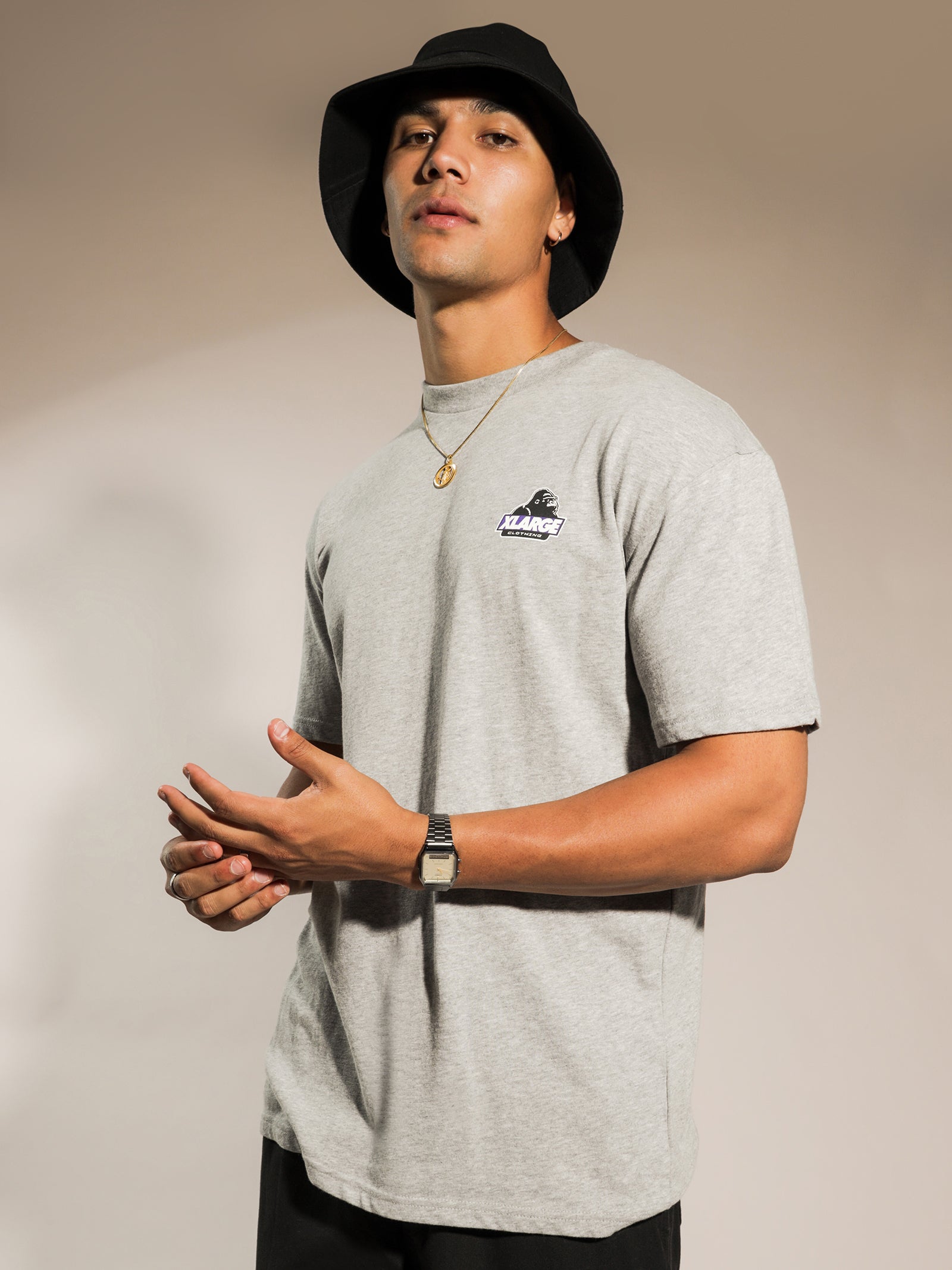 91 Slanted T-Shirt in Grey Marle