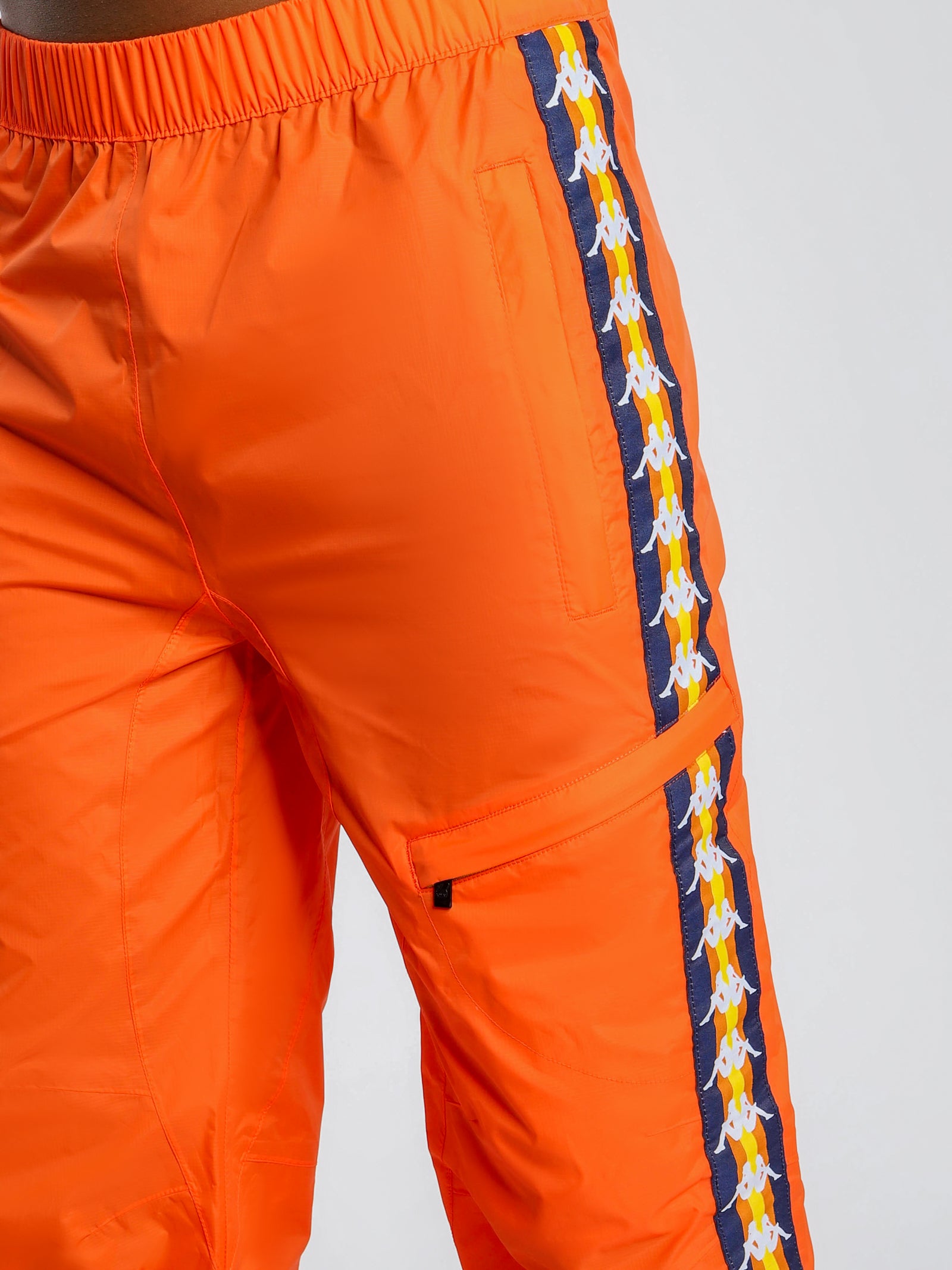 K-Way Le Vrai Edgard Banda Track Pants in Flame Orange - Glue Store