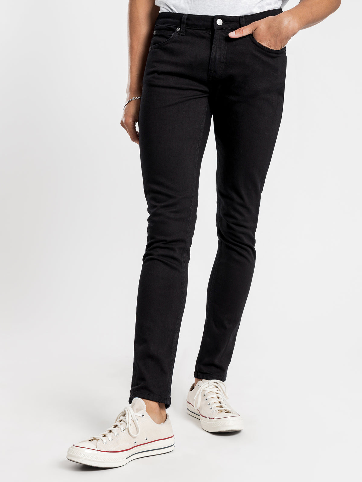 Skinny Lin Jeans in Black Black Denim - Glue Store