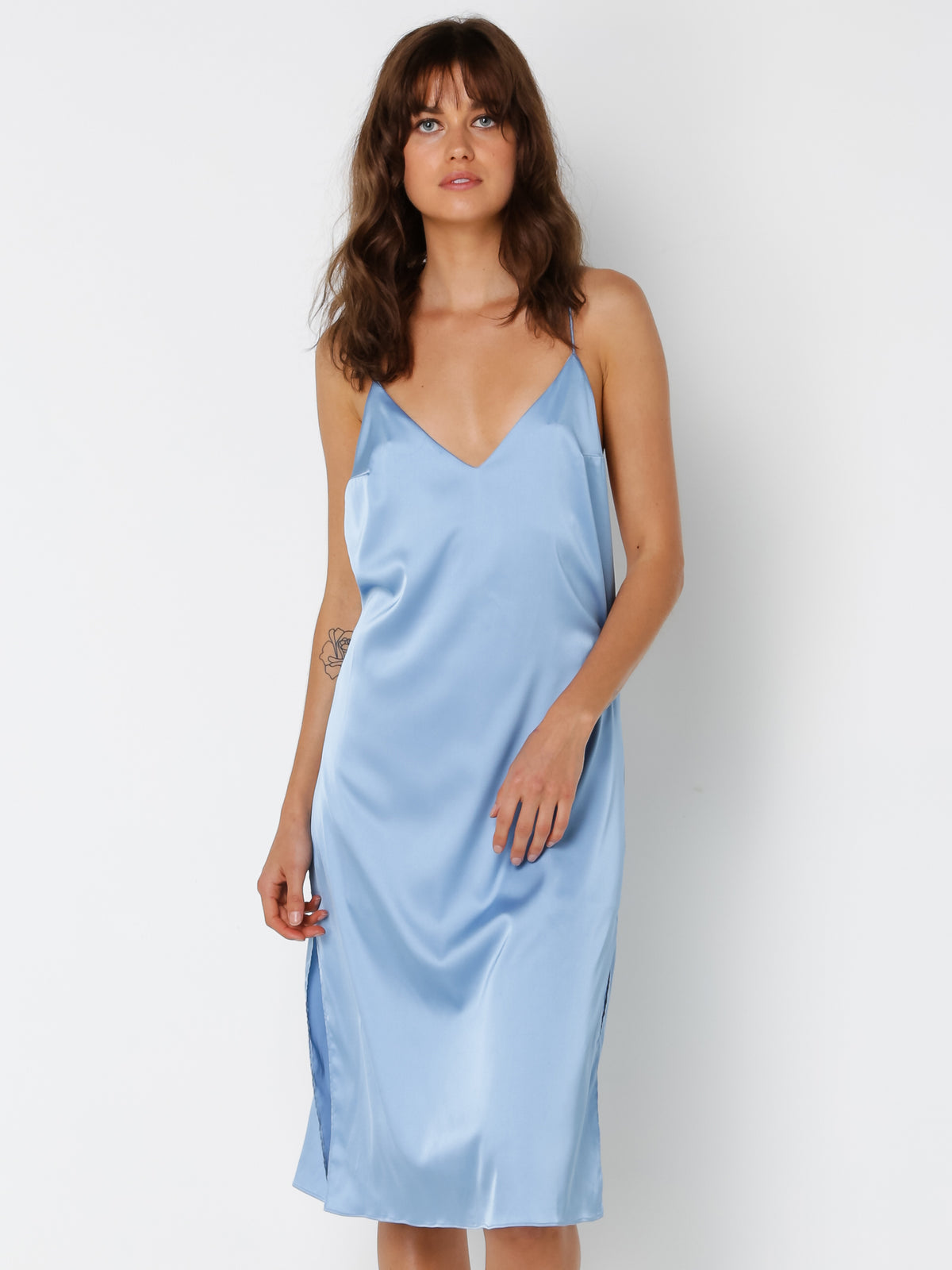 Arianne Slip Dress in Light Blue - Glue Store