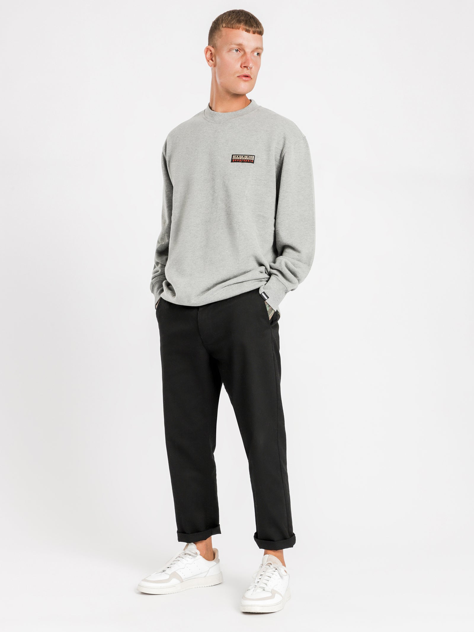 Base C Crew Sweater in Grey