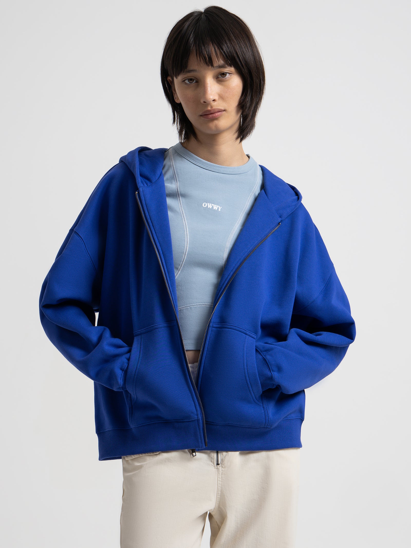 The North Face W Oversized Hoodie Women Hoodies Blue in Size:S