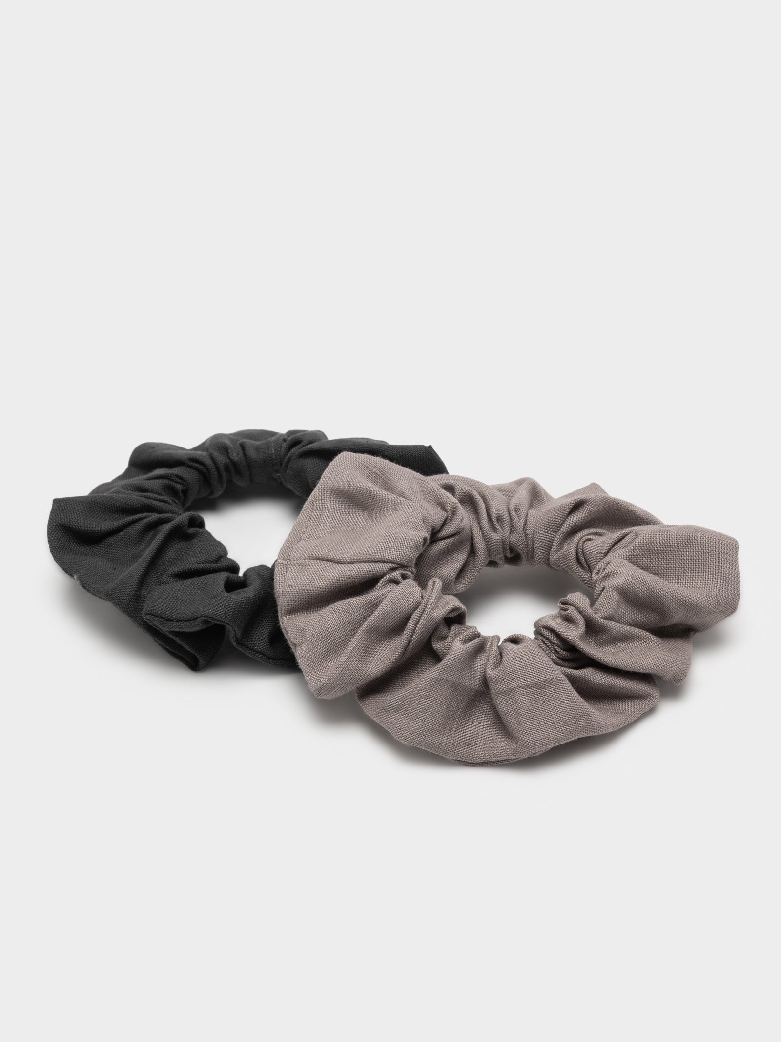 2 Scrunchies in Carob & Charcoal