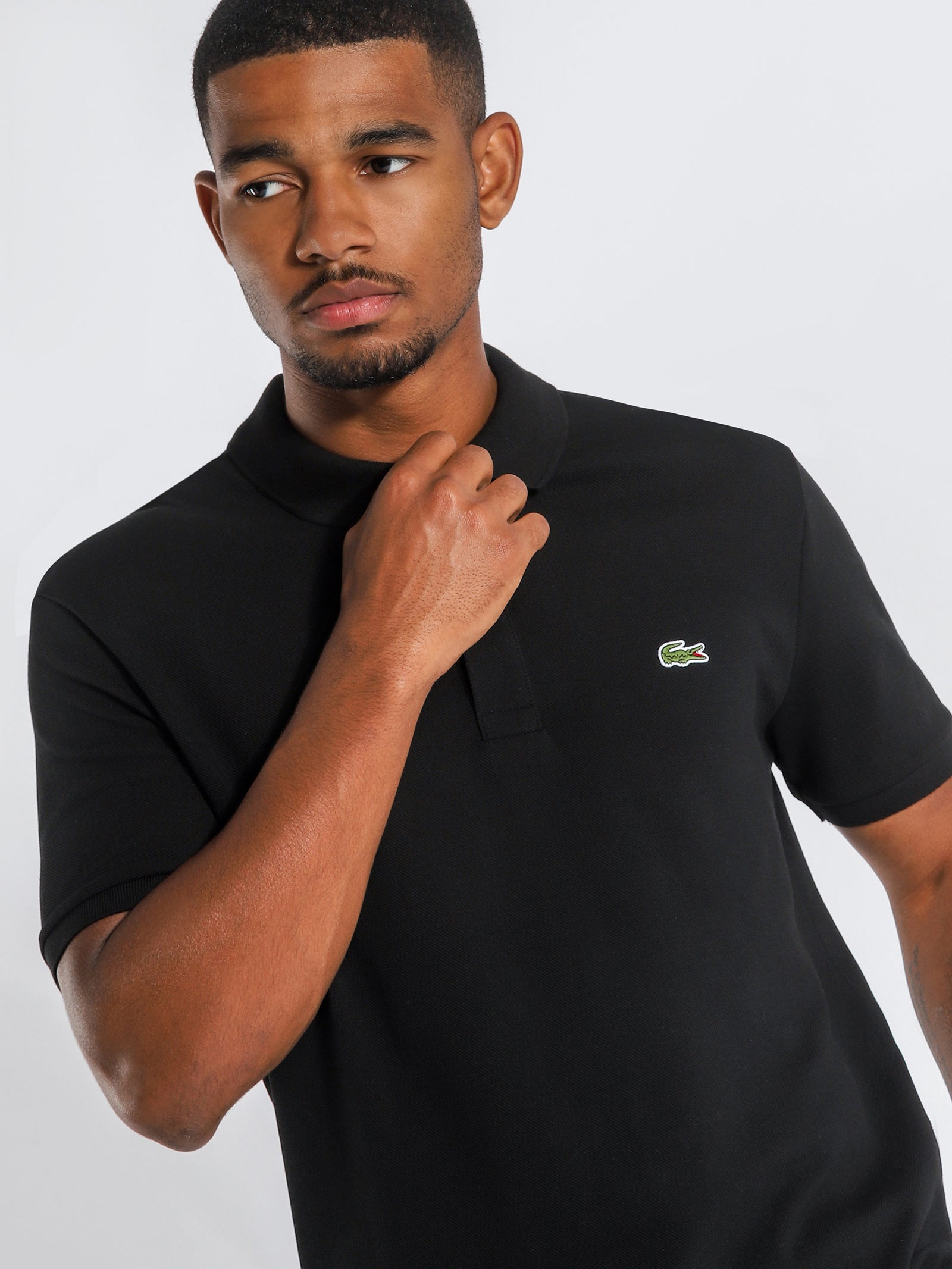 lacoste black polo t shirt