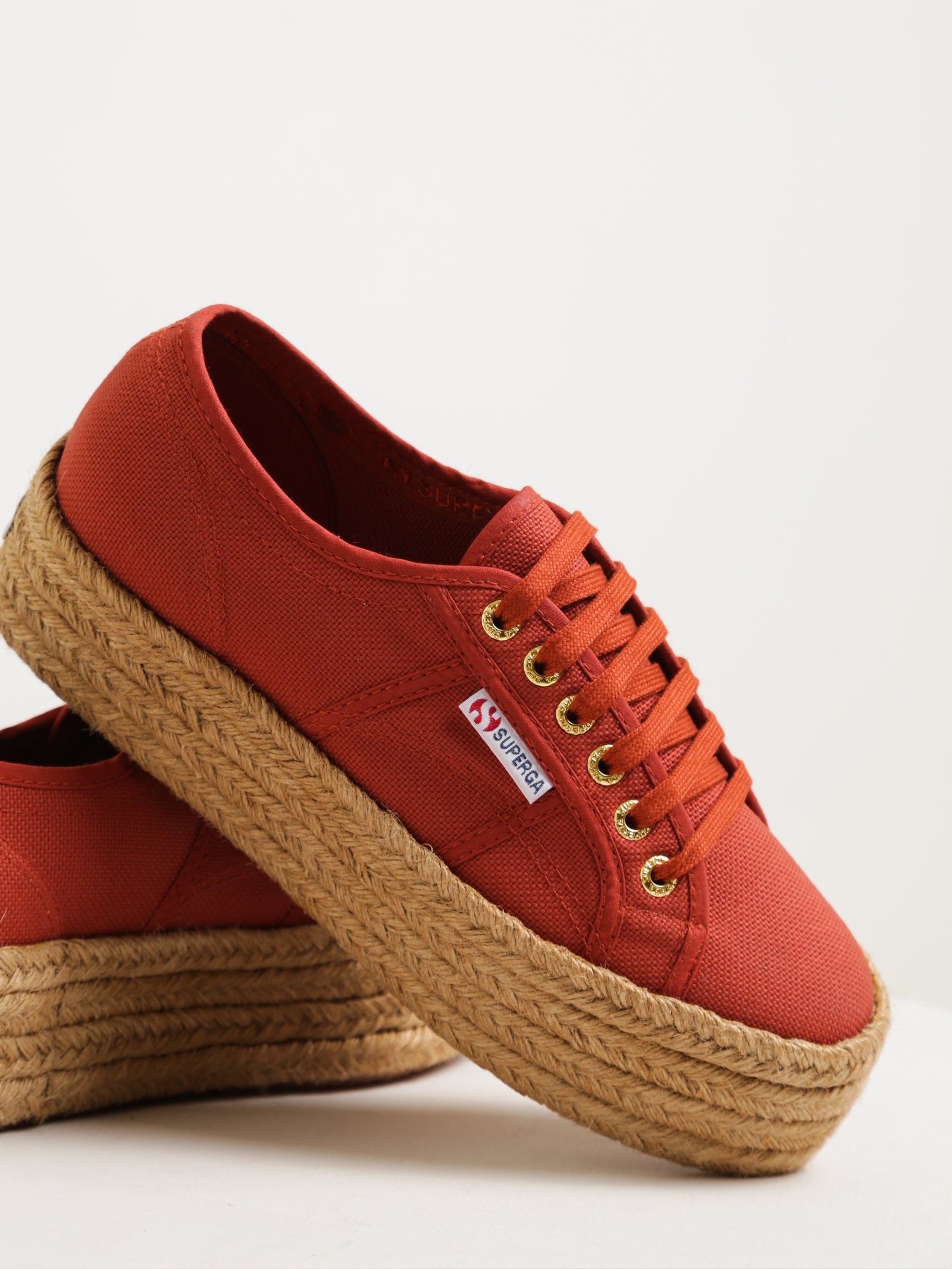 superga red platform sneakers