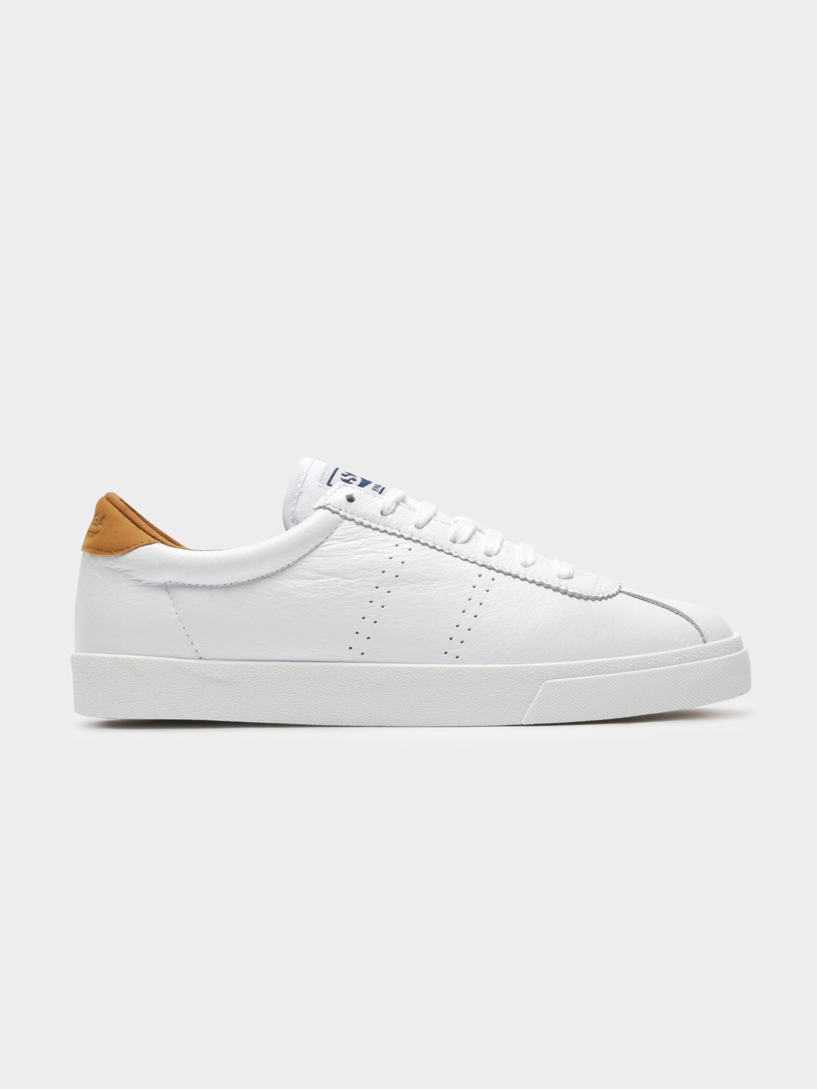 2843 Clubs Comfleau Sneakers in White & Brown