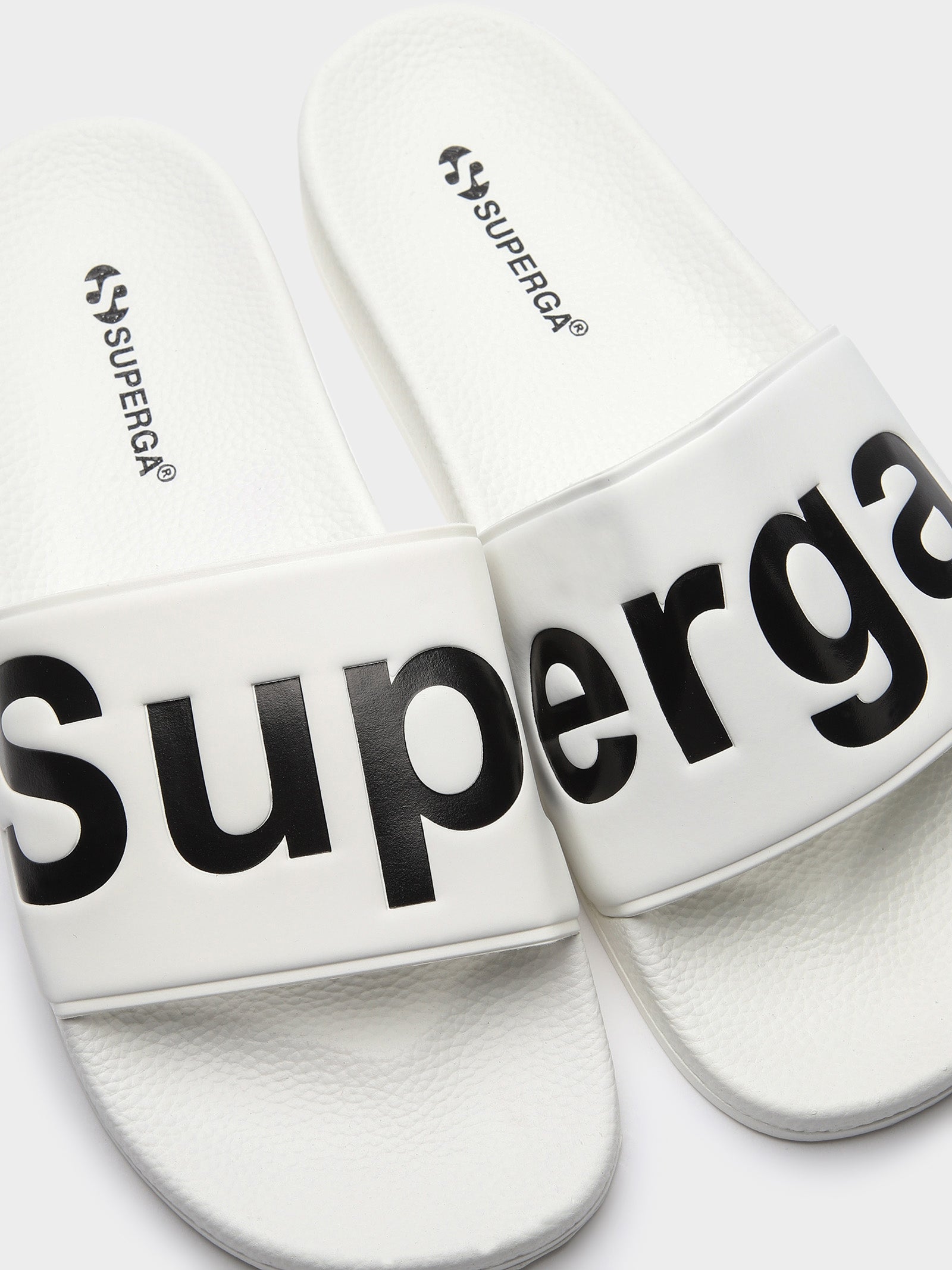 superga white slides