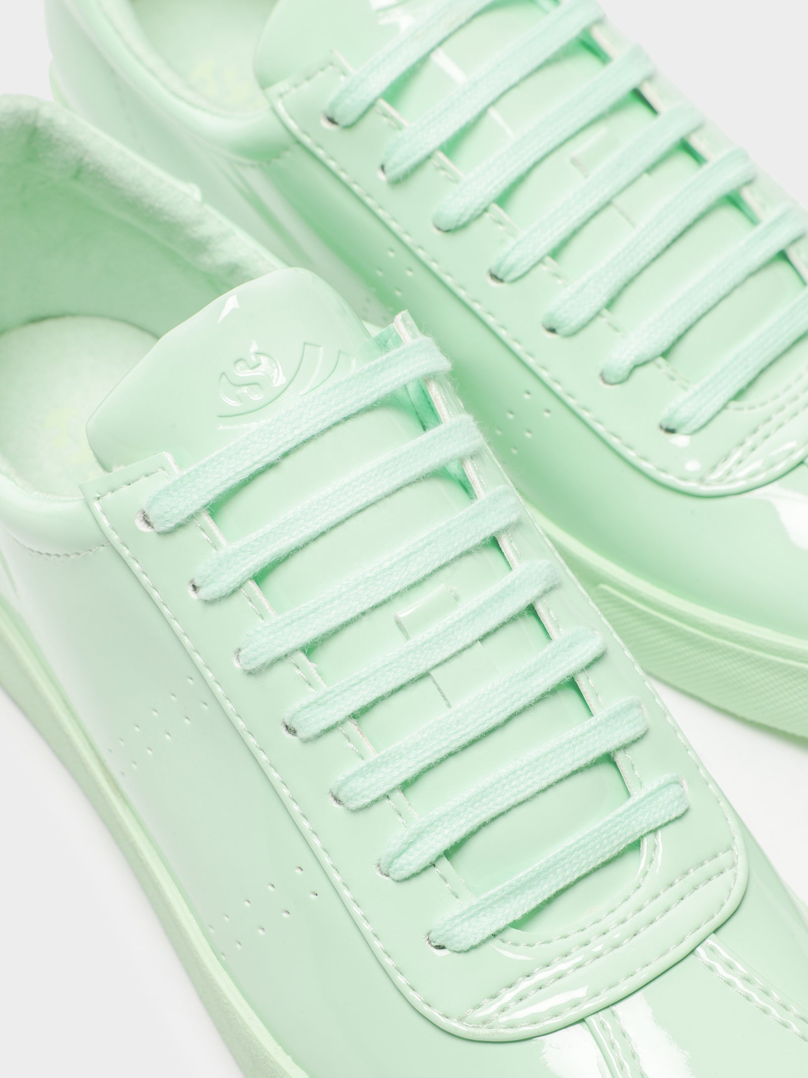 pastel green sneakers