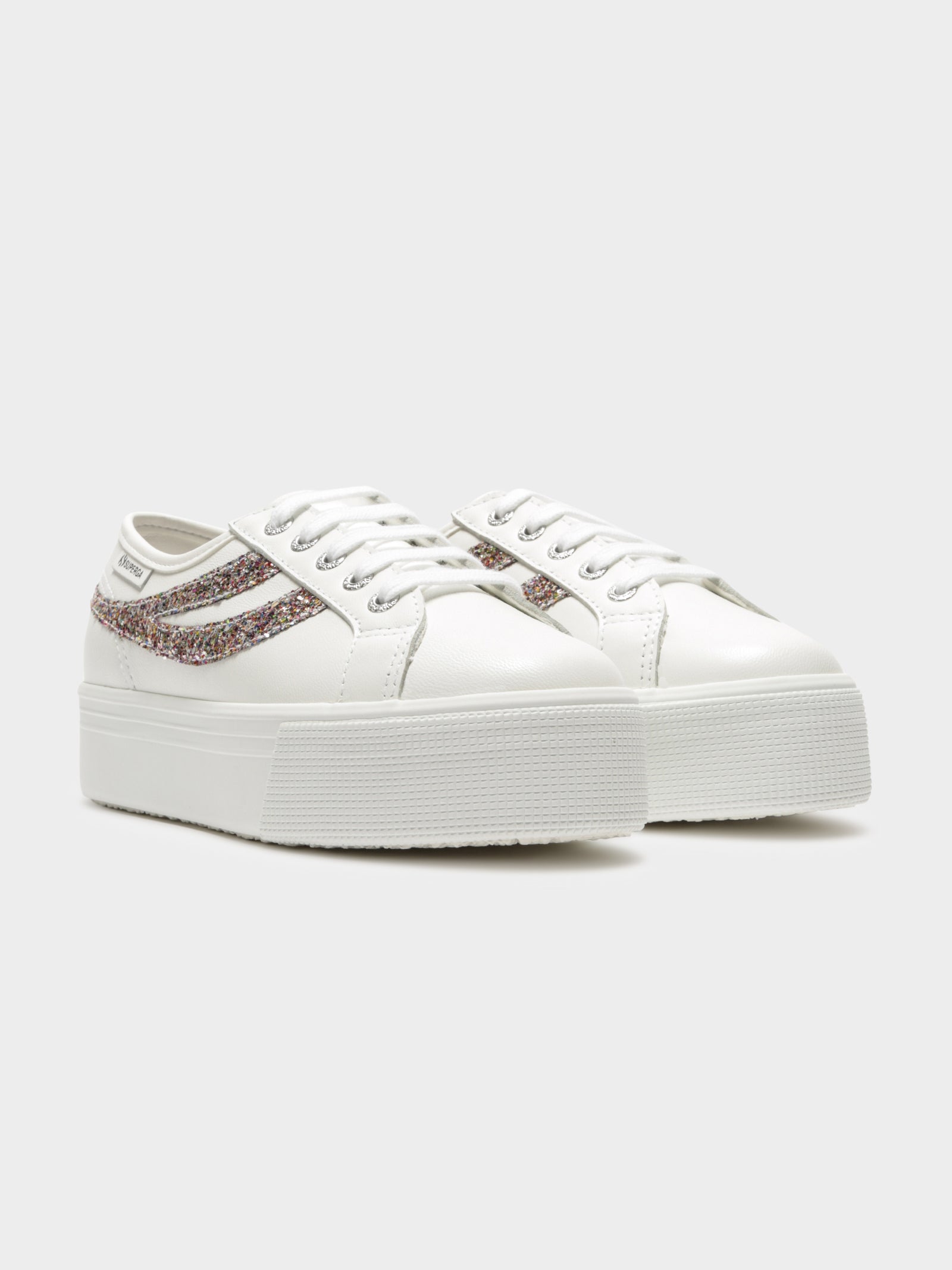 2790 Leanappa Glitter Sneaker in White