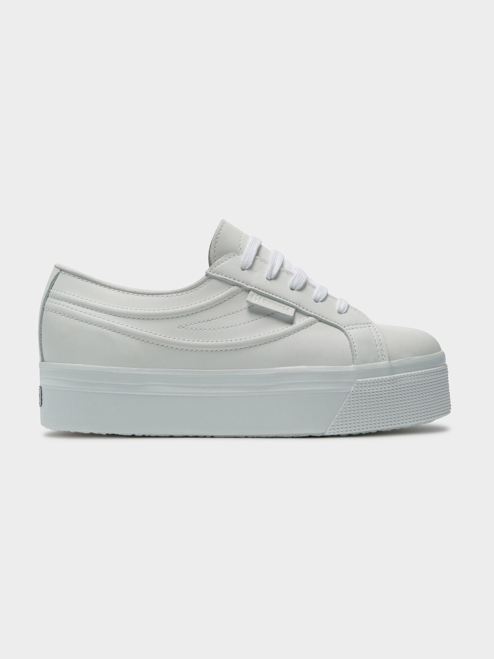 womens 2730 platform sneakers in white nappa leather