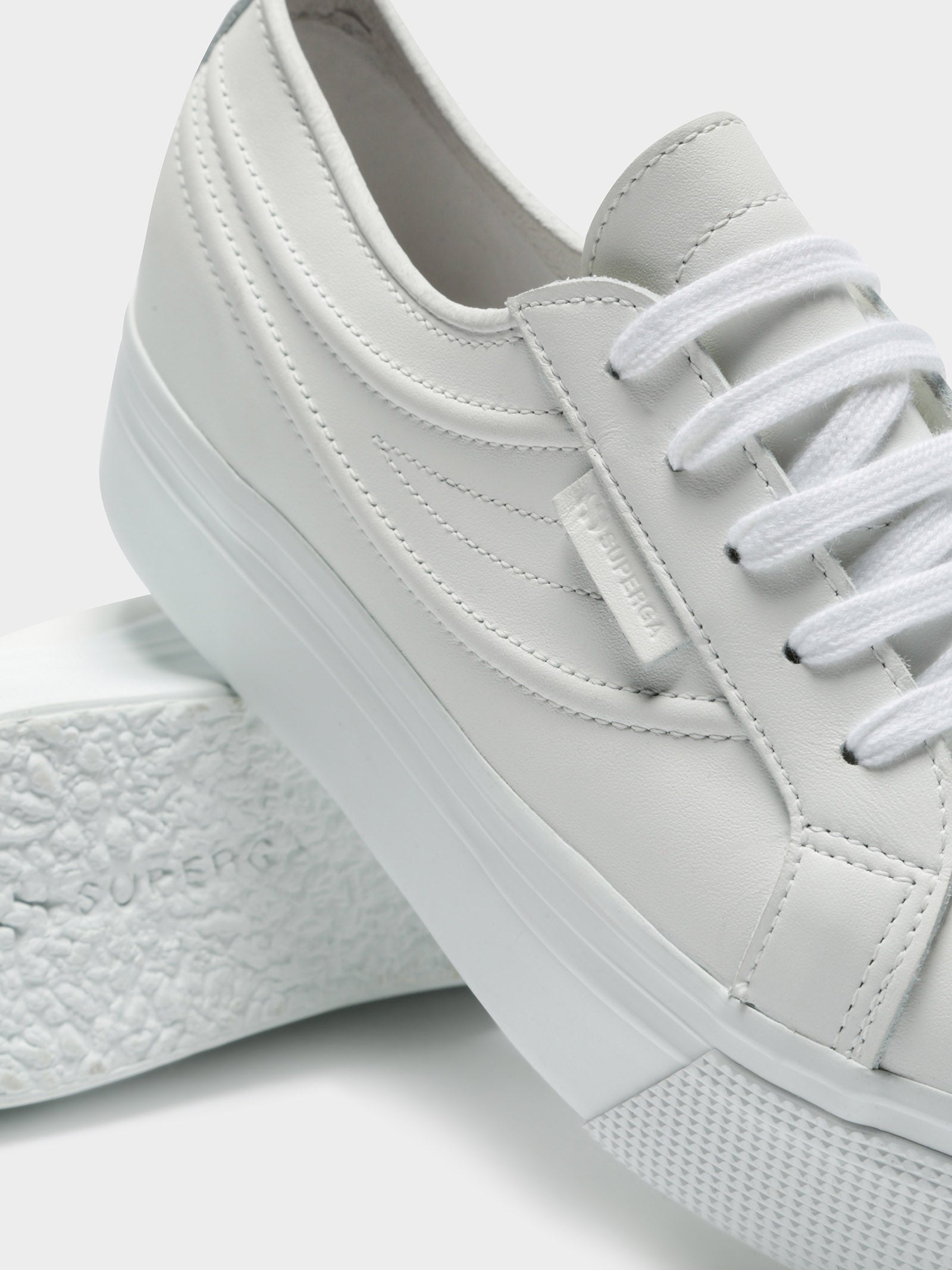 womens 2730 platform sneakers in white nappa leather