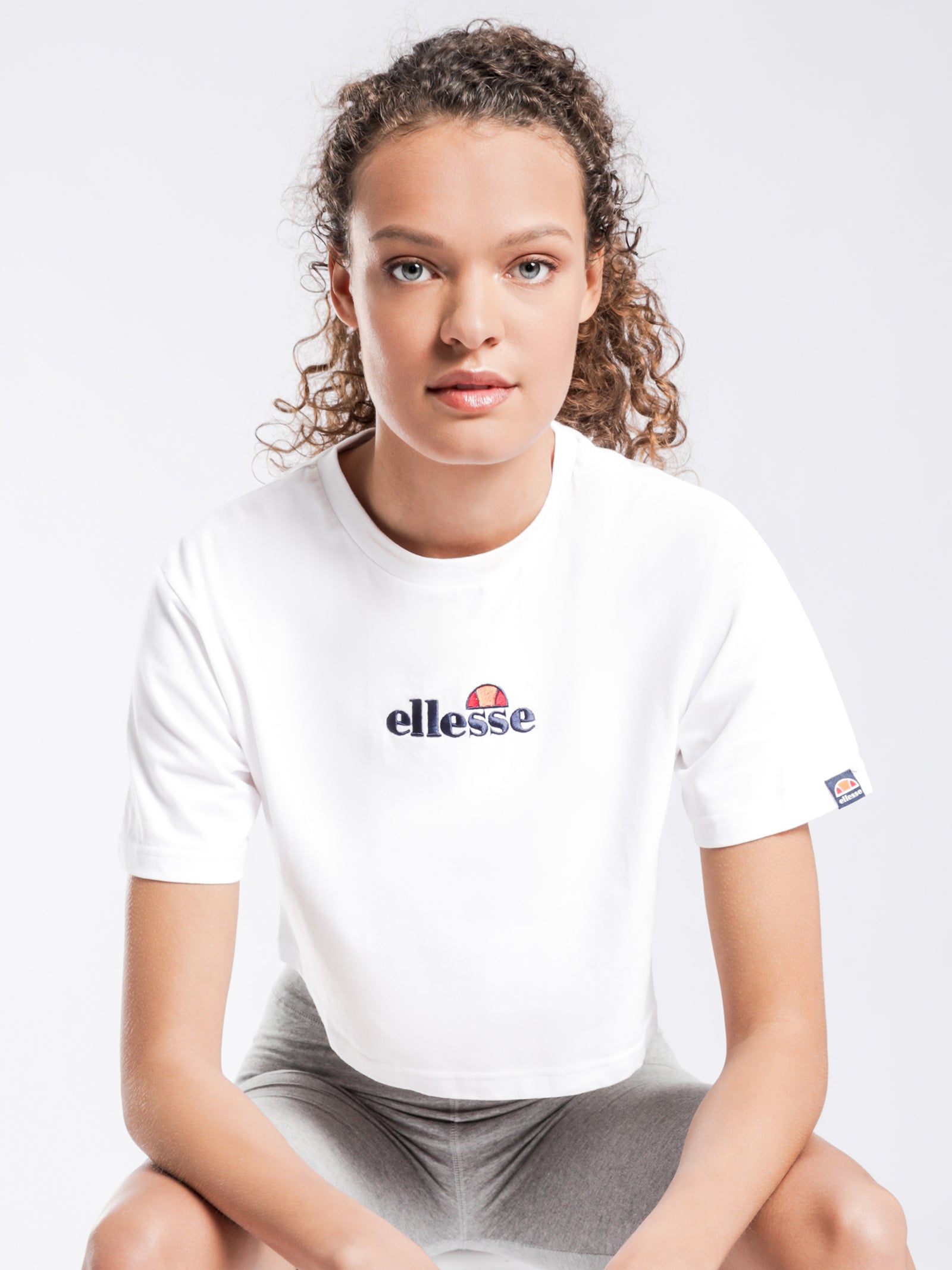 wimper Pijler Italiaans Fireball Crop T-Shirt in White - Glue Store