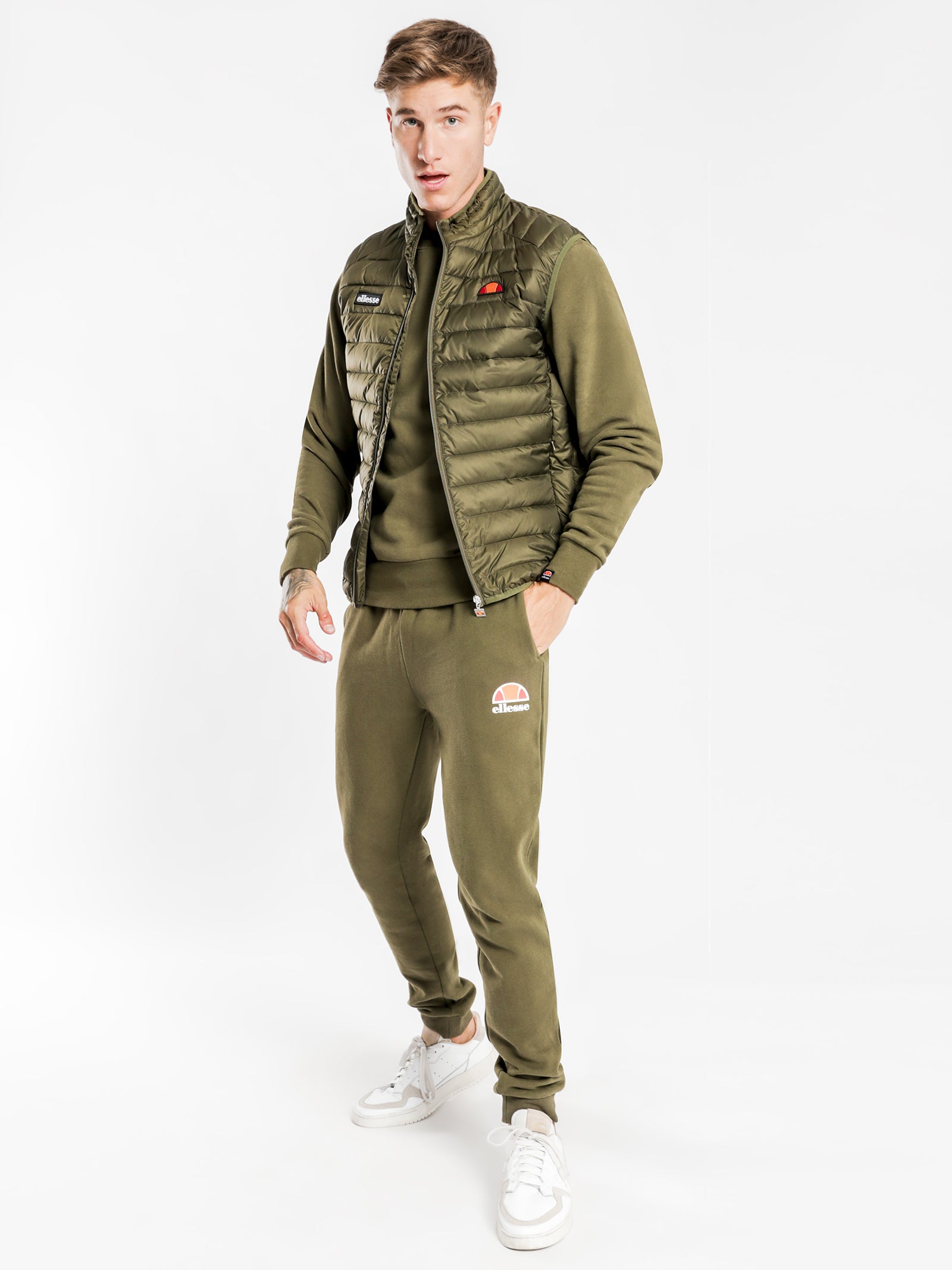 Bardy Gilet Puffer in Khaki Green