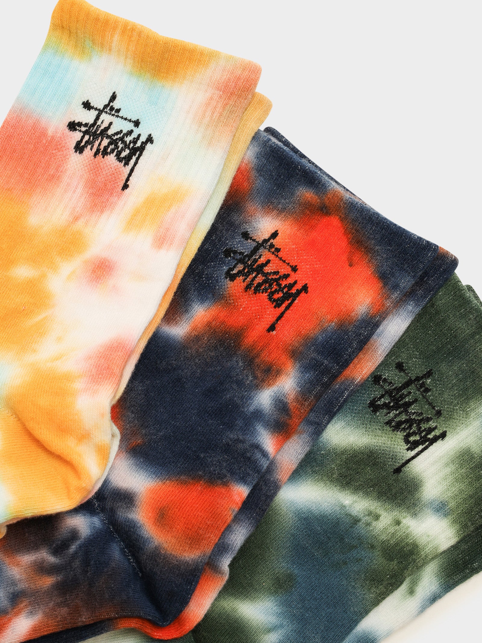 3 Pairs of Tie-Dye Socks in Multi