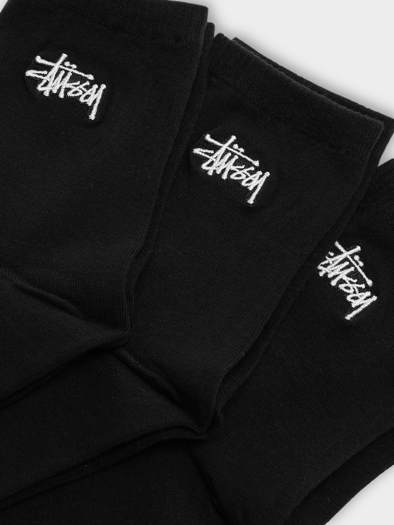 3 Pairs of Graffiti Socks in Black