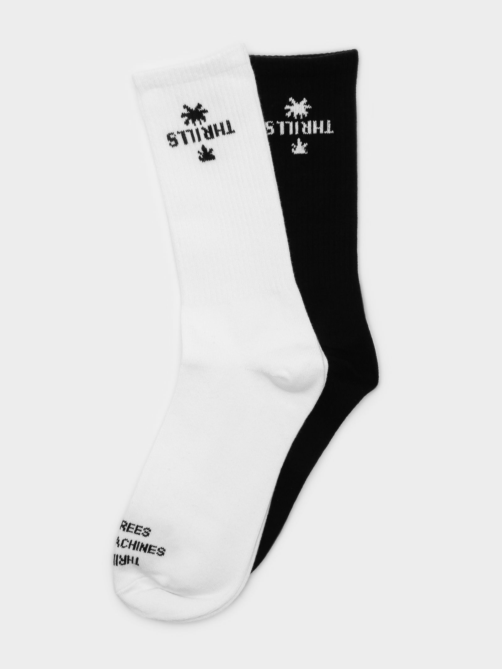 2 Pairs of Classic Socks in Black & White