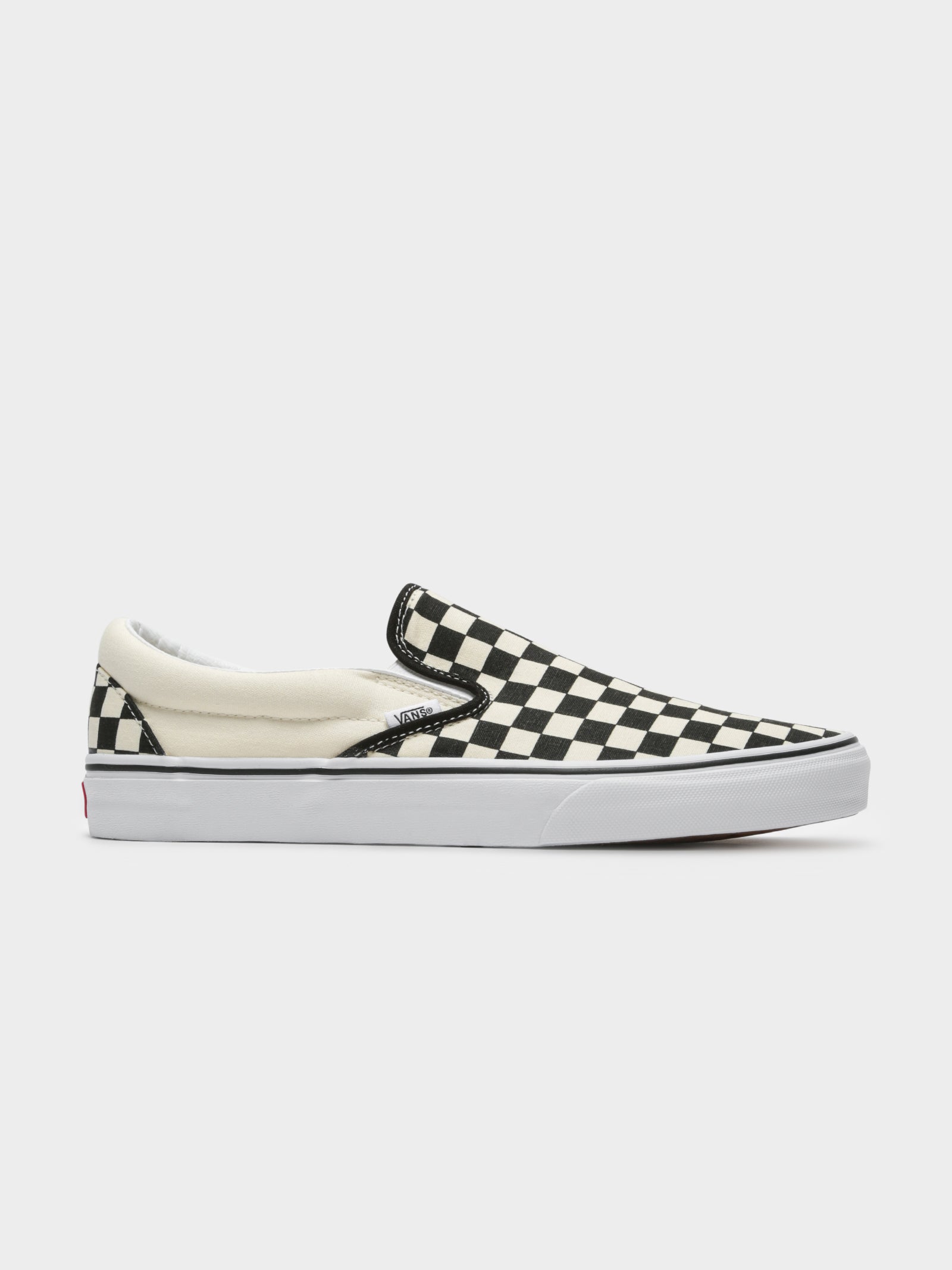 Unisex Classic Slip-On Sneakers in Black and White Checkerboard - Store