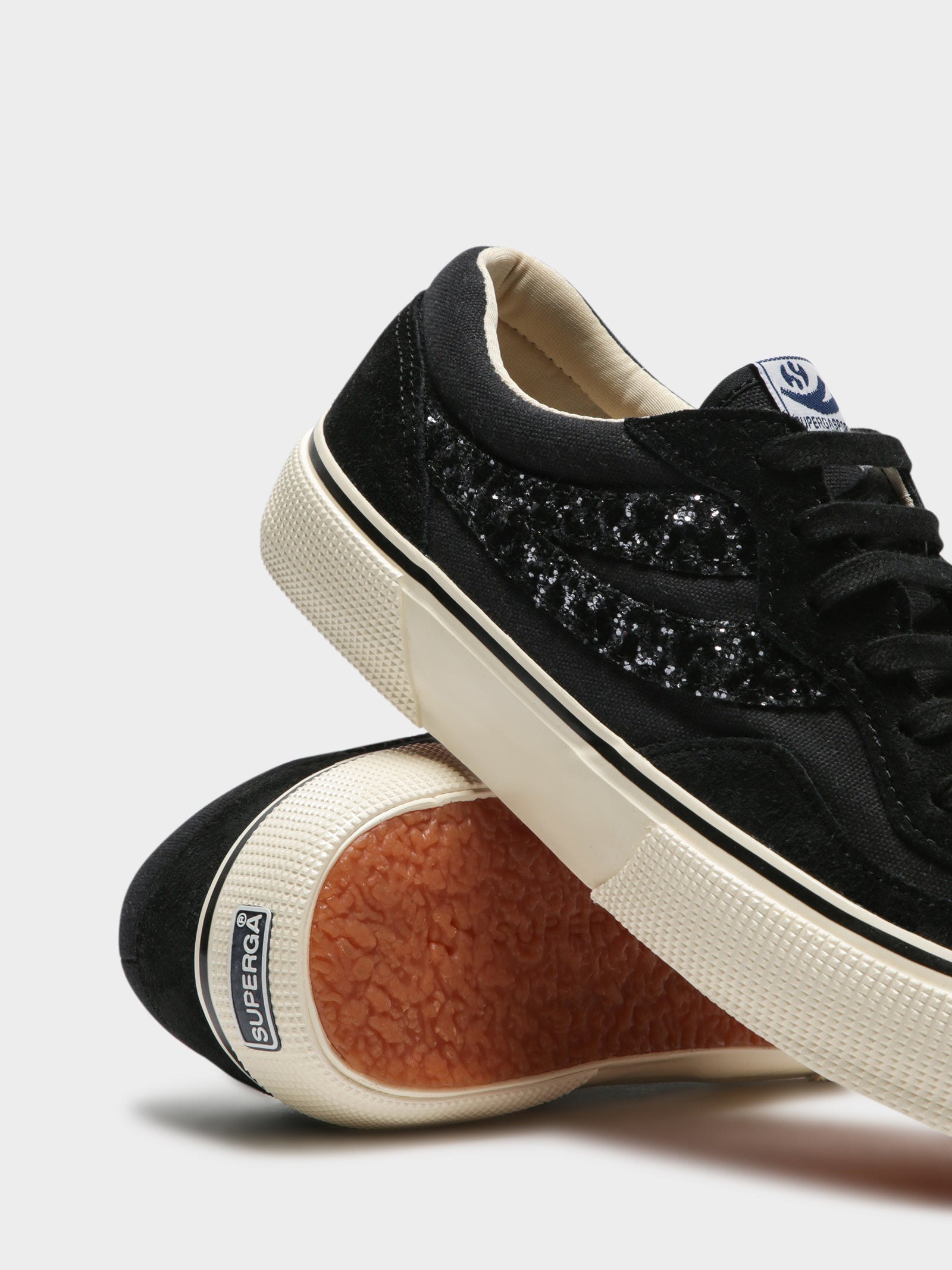 superga black glitter