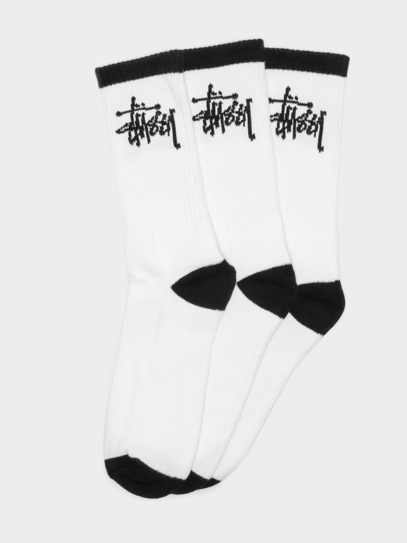 3 Pairs of Graffiti Crew Socks in White