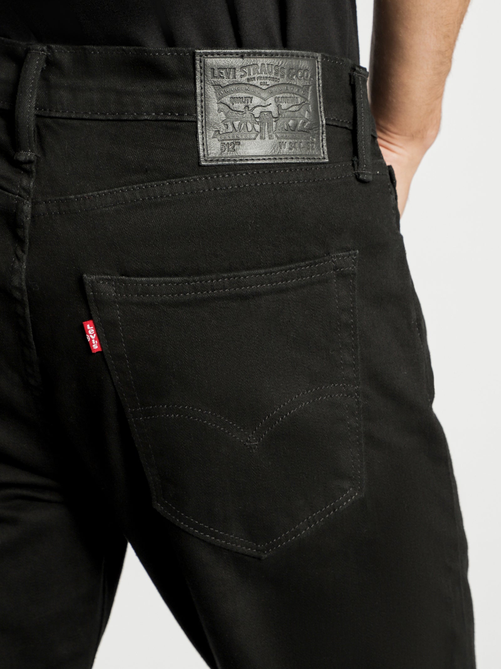 512 Slim Tapered Jeans in Nightshine Black Denim - Glue Store