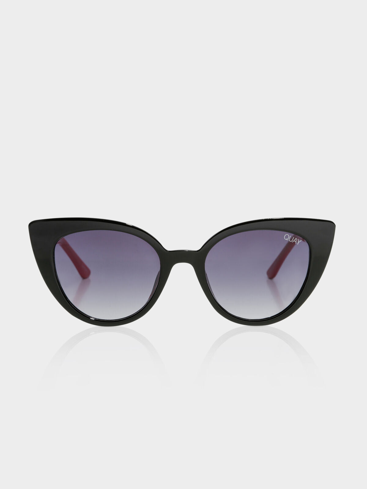 Audacious Cat-Eye Sunglasses in Gloss Black