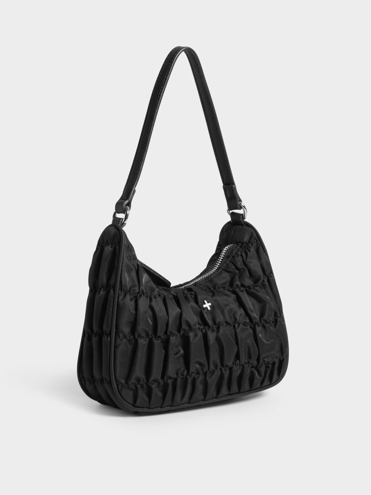 Tyra Ruched Bag in Black - Glue Store