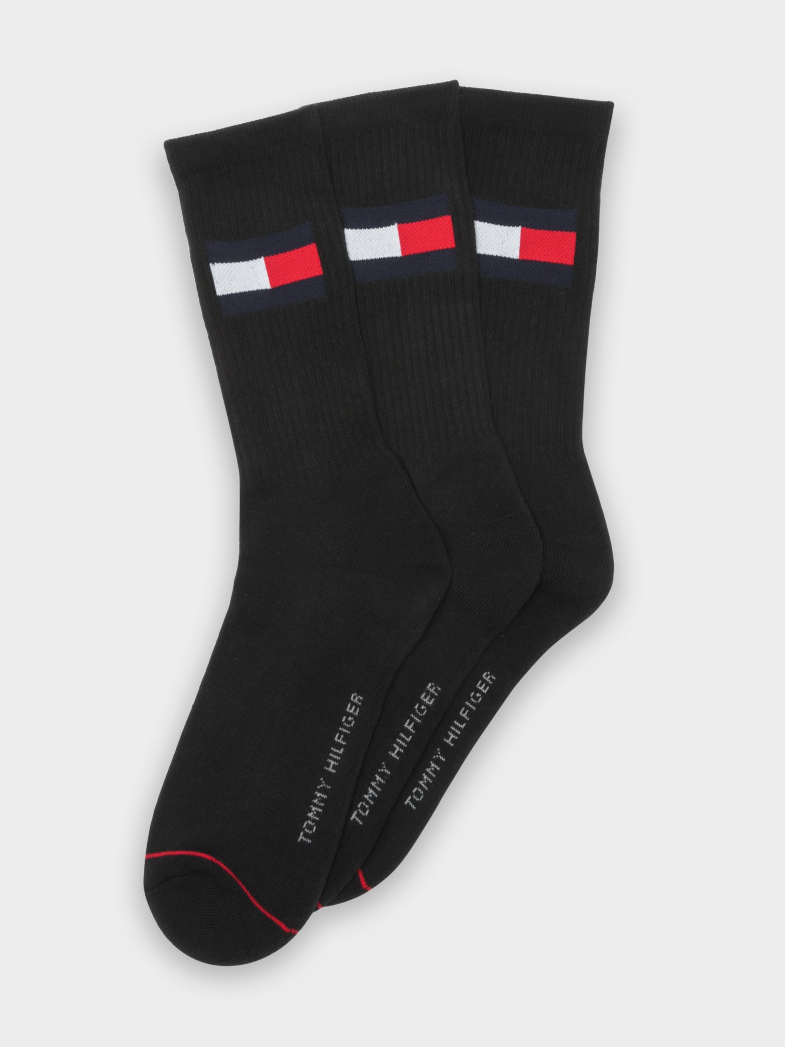 3 Pairs of Crew Socks in Black