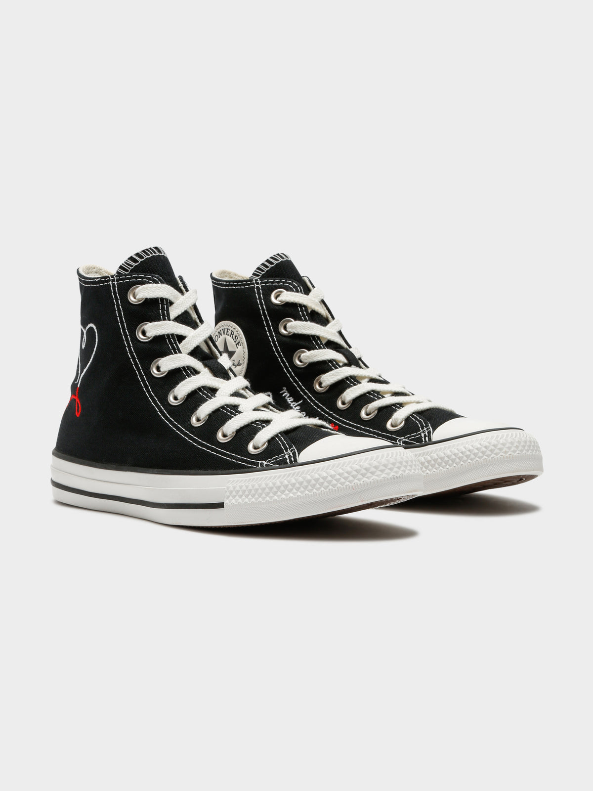 Unisex Made With Love Chuck Taylor All Star High Top Sneakers in Black ...