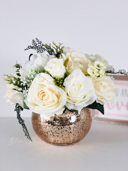 X-Large White Daisy Arrangement, Artificial Faux Centerpiece