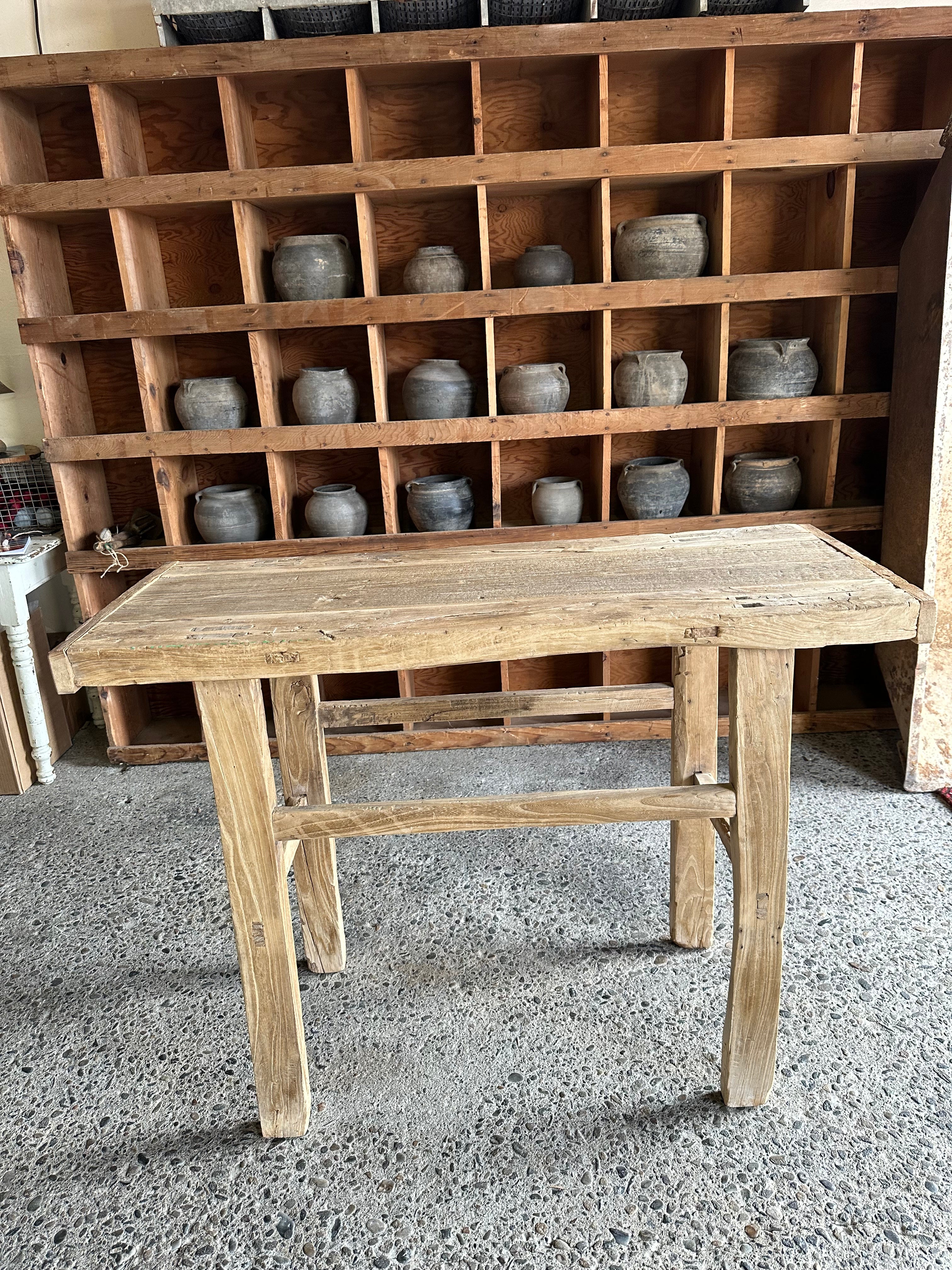 Console Table - Elm Wood