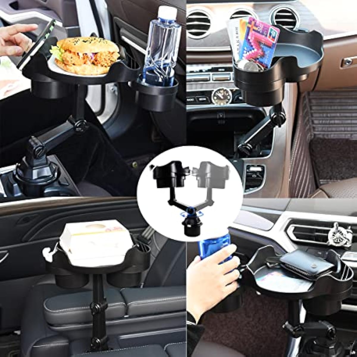 Car Cup Holder Expander 360 Degrees Rotate Adjustable Organizer