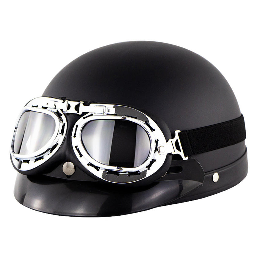 Motorcycle Open Helmet Retro Neck Protection with Goggles – dearmotor