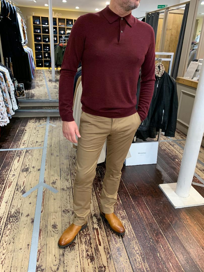 Matinique slim fit chino in camel – Gere Menswear