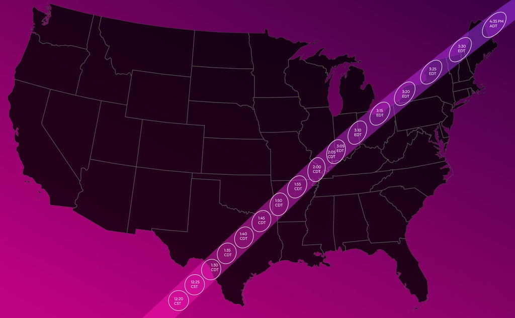 Total Solar Eclipse 2024 Map by Linq