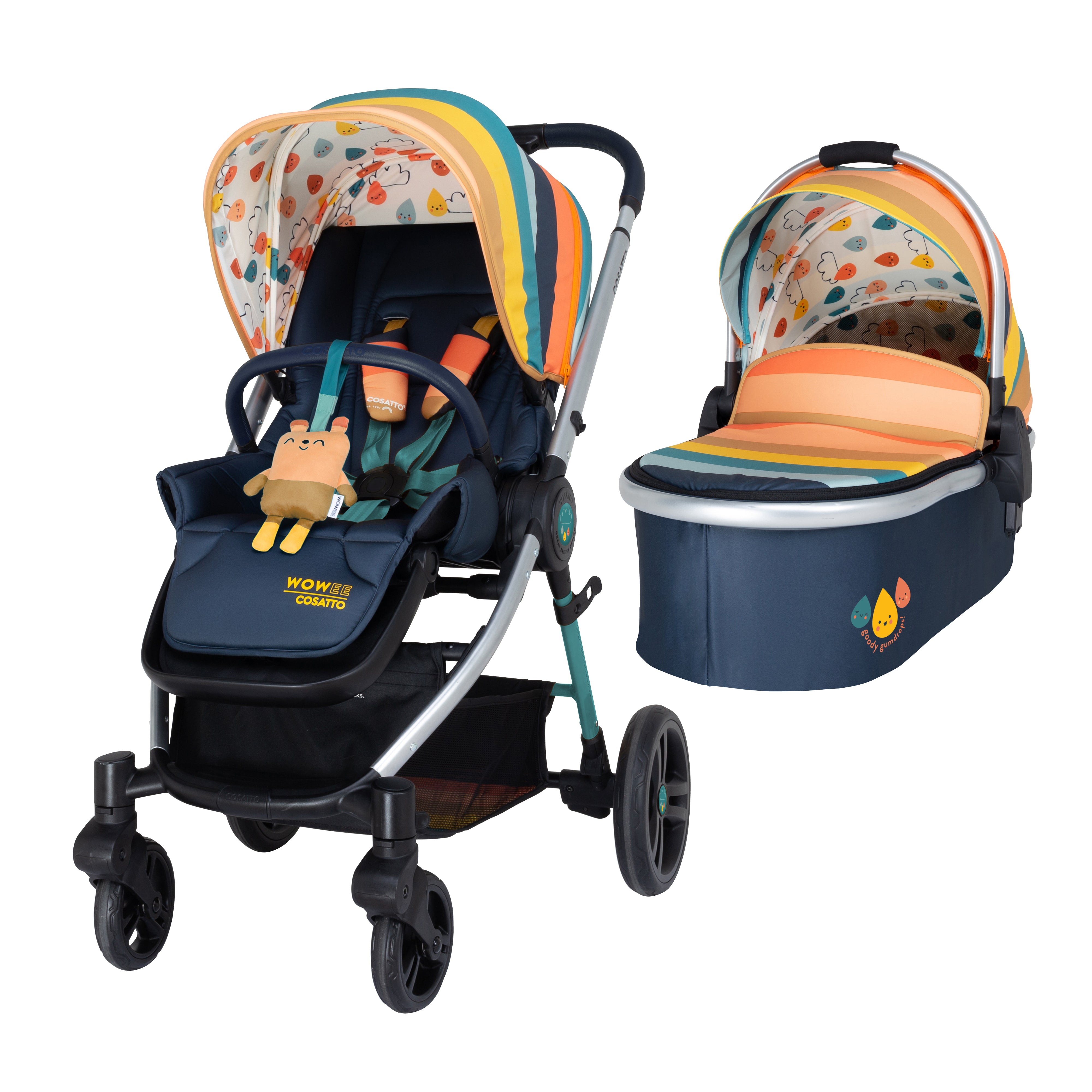 Cosatto Wowee 3 in 1 Pram & Pushchair Bundle - Goody Gumdrops