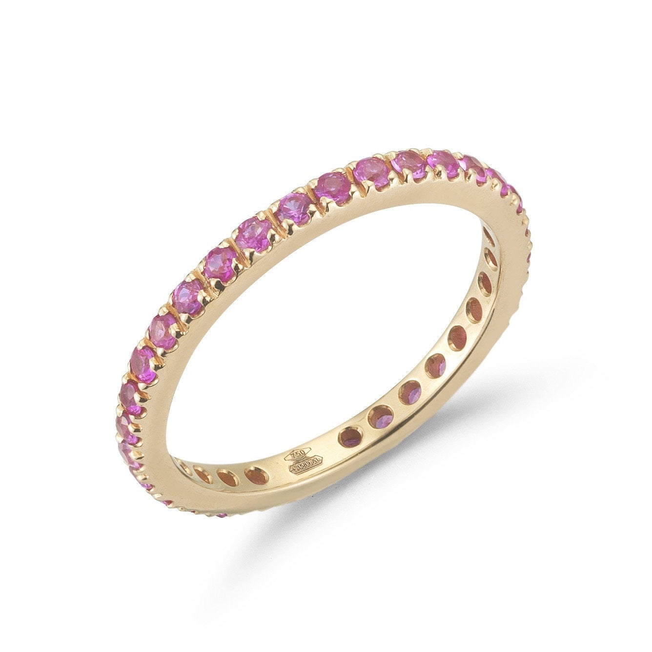 A & Furst - France Eternity Band Ring with Pink Sapphires all around ...