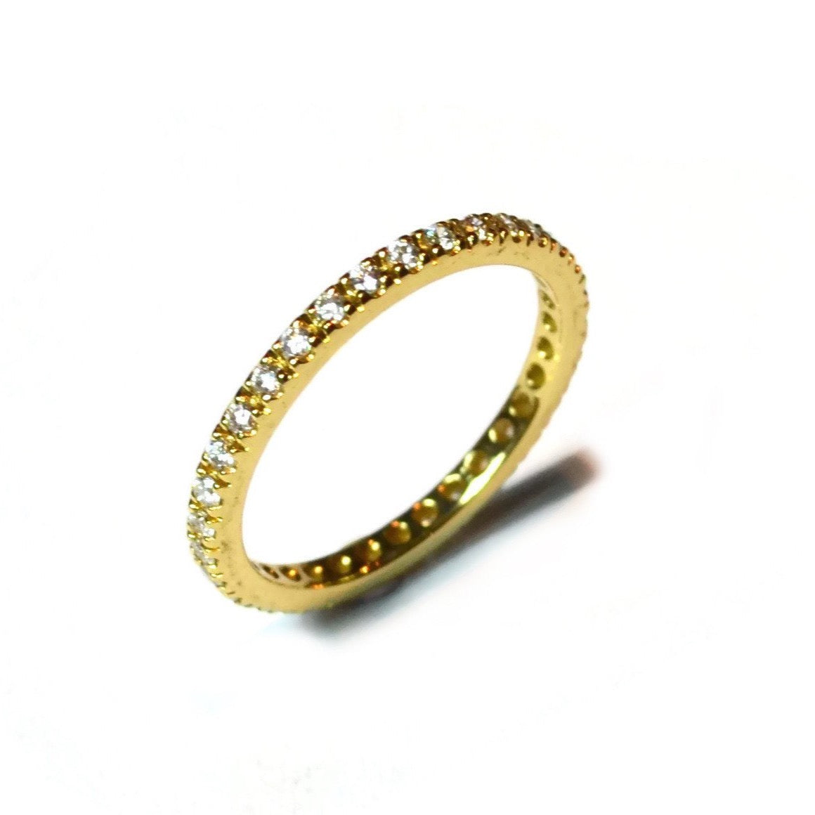 A & Furst - France Eternity Band Ring with White Diamonds all around ...