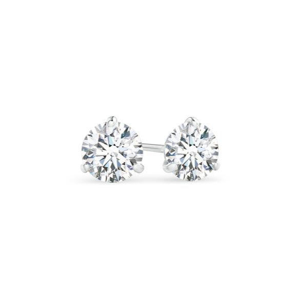 white gold diamond studs