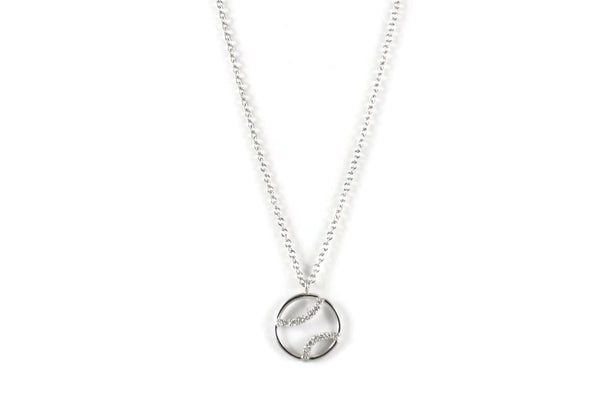 AF Jewelers - Small Tennis Ball Pendant Necklace with Diamonds and with ...